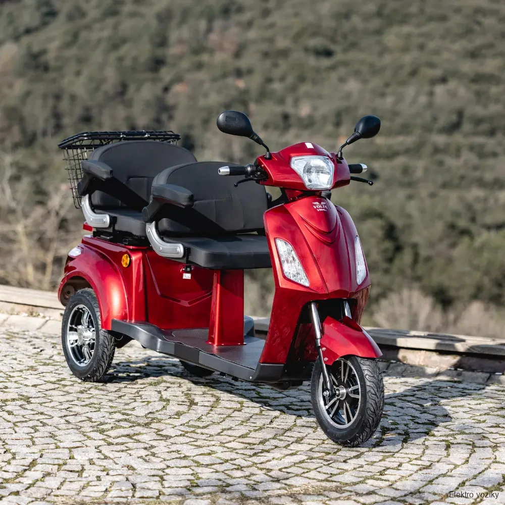Dvojmiestny elektrický trojkolesový skúter Volta Plus +